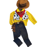 Conjunto Roupa Temática Xerife Woody Com