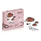 Conjunto Sobremesa Bowl Tigela 14 Peças Colher Inox Gourmet 