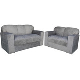 Conjunto Sofá 2 E 3 Lugares Suede Cinza - Vendas Somente Rj