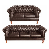 Conjunto Sofá Chesterfield Duquesa 2 E 3 Lugares Couríssimo