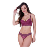 Conjunto Sutiã Calcinha Sexy Lingerie Luxo