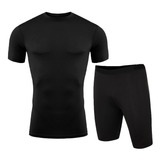 Conjunto Térmico Bermuda + Blusa Segunda Pele Proteção Uv50+