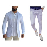 Conjunto Terninho Masculino Slim Zip Off