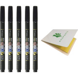 Conjunto Tombow Fudenosuke Fude Brush Pen Soft (gcd-112) X5,