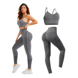 Conjunto Top E Calça Legging Levanta Empina Bumbum Academia