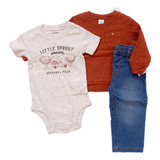 Conjunto Trio Inverno Carters Original Bebe Menino Importado