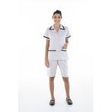 Conjunto Uniforme Com Bermuda Em Algodão Copeira, Doméstica