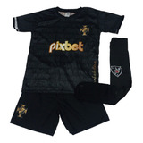 Conjunto Uniforme Infantil Vasco Short Camisa