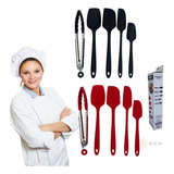 Conjunto Utensílio Cozinha Prático Silicone Pegador Espátula