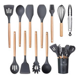 Conjunto Utensílios Cozinha Silicone 12 Peças