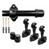 Conjunto Varao Cortinas 3 Metros 19mm Pronto Para Instalação