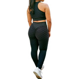 Conjuntos Calça Top Legging Empina Bumbum Academia Bolha 3d