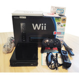 Console Nintendo Wii Preto Completo Desbloqueado + Hd Externo 500 Gb