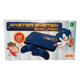 Console Tectoy Sega Master System Evolution Standard Cor Azul - Com 2 Controles, Novo, Testado, 3 Meses De Garantia Com O Fabricande