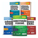 Constituição Federal + Código Civil + Código De Processo Civil + Código Penal + Código De Processo Penal - Legislação Seca