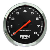 Conta Giros Cronomac 100mm 8000 Rpm Croma Preto Fusca Opala
