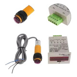 Contador Digital Totalizador D Produção + Sensor Difuso 30cm