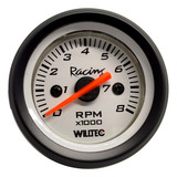 Contagiros 52mm Willtec Racing Rpm Tacômetro C/ Led