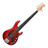 Contra Baixo Estilo Music Man Phoenix Msr Vermelho 5 Cordas