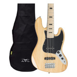 Contra Baixo Strinberg Jbs55 Natural 5 Cordas J Bass C/ Capa