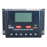 Controlador De Carga 40a Pwm Bateria 12v/24v Painel Solar