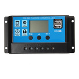 Controlador De Carga Painel Solar 30a 12v/24v 2 Usb