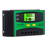 Controlador De Carga Painel Solar Pwm 20a 12v Ou 24v Usb Lcd