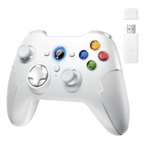 Controlador De Jogo Bluetooth Easysmx Gamepad Para Pc Ninten Cor Branco