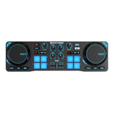 Controlador Dj Hercules Djcontrol Compact Preto Da 2 Canais