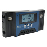 Controlador Solar Mppt 100a 12/24v Bateria Lcd Usb