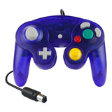 Controle Azul Com Fio Compatível C/ Nintendo Gamecube E Wii
