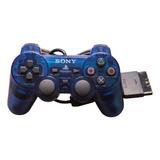 Controle Azul Ps2 Original Sony Ocean