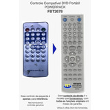 Controle Compatível Dvd Portátil Powerpack Fbt