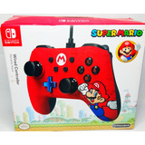 Controle Compativel Nintendo Switch Com Fio Super Mario Vm