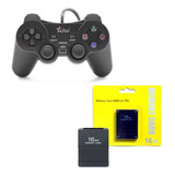 Controle E Memory Card Compativel Com Playstation 2 Ps2