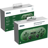 Controle Joystick 8bitdo Sn30 Pro Jade Transparente C62vt