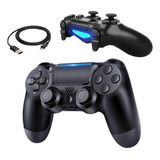 Controle Manete Sem Fio Joystick Compativel Console Pc Game Cor Preto