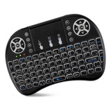 Controle Mini Teclado Sem Fio Led Smart Tv Pc Notebook 