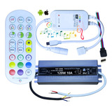 Controle Modulo Rgb Wifi Music Google Alexa + Fonte Ip67 10a