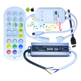 Controle Modulo Rgb Wifi Music Google Alexa+ Fonte Ip67 2,5a