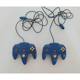 Controle Nintendo 64 N64 Azul Kit 2 Controles