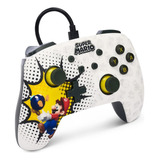 Controle O Joystick Acco Brands Powera Enhanced Wired Controller Para Nintendo Switch Mario Speedster Blanco