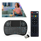 Controle Remoto E Teclado Smart Wireless  Compativel  Tv Box