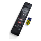 Controle Remoto Para Tv Philips Smart Universal + 2 Pilhas