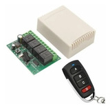 Controle Remoto Sem Fio Acionamento Rele 4 Canais 5v 12v 24v