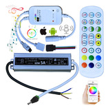 Controle Rgb Wifi Music Google Alexa + Fonte Blindad Ip67 5a