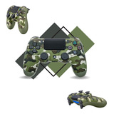 Controle Sem Fio Joystick Manete Compatível Com Console E Pc Cor Camuflado Verde Ps4