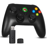 Controle Sem Fio Para Xbox 360 E Computador Recarregável Cor Preto