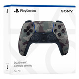 Controle Sony Dualsense Ps5 Sem Fio Camuflado Cinza Original