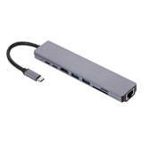 Conversor De Docking Station Multifuncional Usb-c 8 Em 1 Par